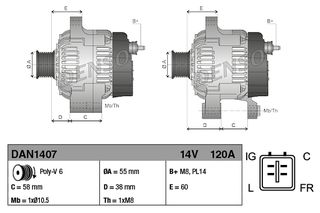 Δυναμό JAGUAR X-TYPE I 2.1/2.5/3.0 06.01-12.09