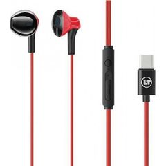 Handsfree Lamtech Type-C Earbuds με Βύσμα USB-C Κόκκινο
