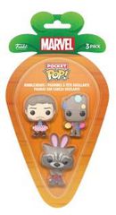 Funko 3-Pack Carrot Pocket Pop!: Guardians of the Galaxy (PDQ) Vinyl Figures