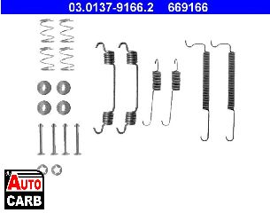 Σετ Βοηθ Εξαρτηματων Σιαγονες Φρενου ATE 03013791662 για CHEVROLET CORSA 1996-2010, CHEVROLET TIGRA 1997-2001, OPEL ASTRA 1991-1998