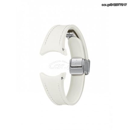Ανταλλακτικό λουράκι QuickFit Leather ET-SHR93SUE για Samsung Galaxy Watch 6 / 6 Classic / 5 / 5 Pro/ 4 / 4 Classic White (Original)