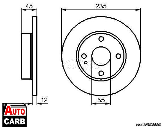 Δισκοπλακα BOSCH 0986478252 για MAZDA 121 1990-1997