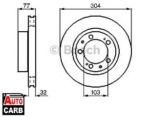 Δισκοπλακα BOSCH 0986478408 για AUDI 80 1991-1996, PORSCHE 928 1977-1995, PORSCHE 944 1981-1991