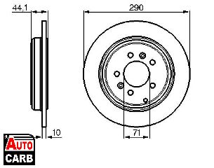 Δισκοπλακα BOSCH 0986478556 για PEUGEOT 605 1989-1999