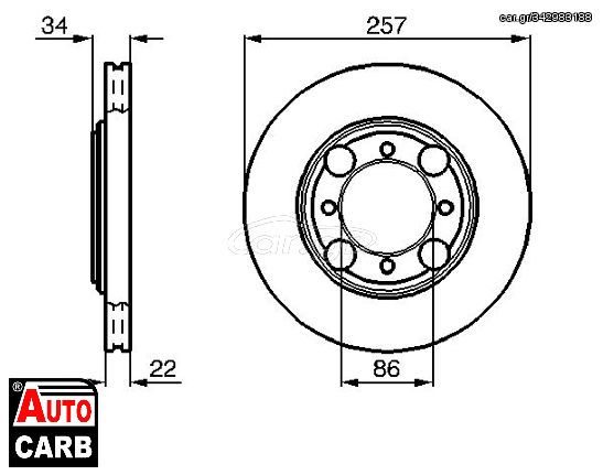 Δισκοπλακα BOSCH 0986478675 για HYUNDAI COUPE 1996-2002, HYUNDAI LANTRA 1990-2000