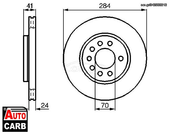 Δισκοπλακα BOSCH 0986478717 για OPEL CALIBRA 1989-1997, OPEL VECTRA 1988-1995, SAAB 900 1993-1999