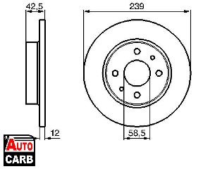 Δισκοπλακα BOSCH 0986478747 για LADA SAMARA 1987-2012