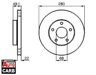 Δισκοπλακα BOSCH 0986478833 για NISSAN AVENIR 1997-2006, NISSAN CEFIRO 1988-1999, NISSAN MAXIMA 1988-2000