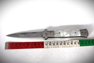 Ιταλικό μαχαίρι τσέπης - ζώνης λευκή λαβή