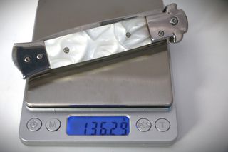 Ιταλικό μαχαίρι τσέπης - ζώνης λευκή λαβή-thumb-10