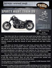 Harley Davidson Night Train '14 CUSTOM EXILED Sporty Night Train