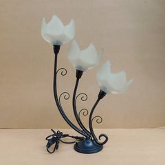 Τρίφωτο επιτραπέζιο μεταλλικό, vintage.