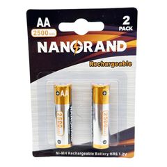 ΜΠΑΤΑΡΙΑ AA ΕΠΑΝΑΦΟΡΤΙΖΟΜΕΝΗ 2 ΤΕΜΑΧΙΑ 2500mAH NANORAND