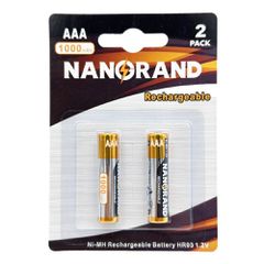 ΜΠΑΤΑΡΙΑ AAA ΕΠΑΝΑΦΟΡΤΙΖΟΜΕΝΗ 2 ΤΕΜΑΧΙΑ 1000mAH NANORAND