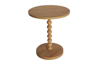 Βοηθητικό τραπέζι "SYLAR" από ξύλο σε φυσικό χρώμα Φ40x48