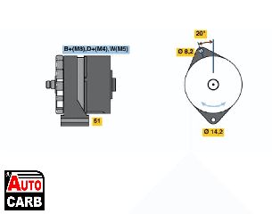 Δυναμό BOSCH 0120489303 για VOLVO B12 1991-, VOLVO F10 1976-1995, VOLVO F12 1976-1995