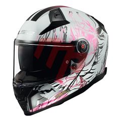 ΚΡΑΝΟΣ FF811 Vector II Darflo White Pink Full Face 1500gr MOTOPAPADOGIANNIS
