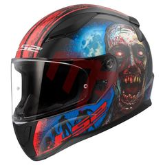 ΚΡΑΝΟΣ LS2 Ff353 Rapid Ii Zombie Gloss Black/Red Full Face ECE 22.06 1300gr MOTOPAPADOGIANNIS