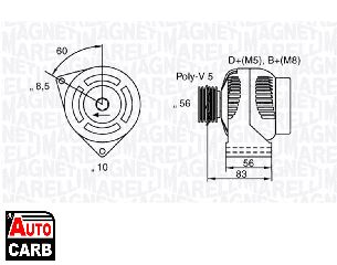 Δυναμό MAGNETI MARELLI 063341740010 για CITROEN BERLINGO 1996-2011, CITROEN SAXO 1996-2004, PEUGEOT 106 1996-2005