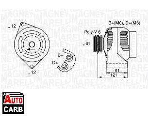 Δυναμό MAGNETI MARELLI 063377017010 για ALFA ROMEO 159 2005-2012, ALFA ROMEO MITO 2008-2018, FIAT BRAVO 2006-