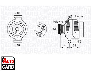 Δυναμό MAGNETI MARELLI 063377022010 για FIAT DOBLO 2000-, FIAT GRANDE 2005-, FIAT IDEA 2003-