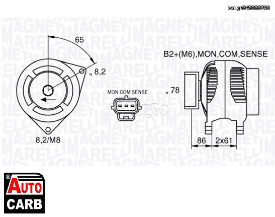 Δυναμό MAGNETI MARELLI 063377412010 για FORD FOCUS 1998-2009