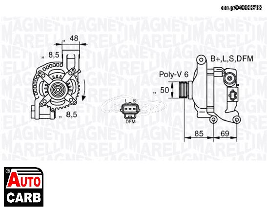 Δυναμό MAGNETI MARELLI 063377420010 για FORD FOCUS 2003-2013