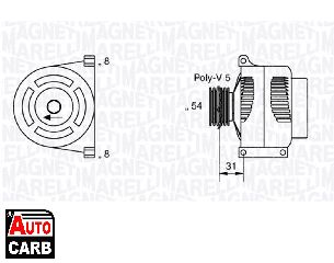 Δυναμό MAGNETI MARELLI 063377426010 για ABARTH GRANDE 2007-2010, ALFA ROMEO GIULIETTA 2010-2020, ALFA ROMEO MITO 2008-2018