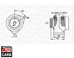 Δυναμό MAGNETI MARELLI 063533350070 για CITROEN BERLINGO 1996-2011, CITROEN SAXO 1996-2004, CITROEN XSARA 1997-2010