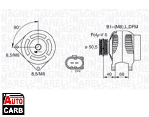 Δυναμό MAGNETI MARELLI 063730007010 για PEUGEOT 206 1998-2012, SEAT ALHAMBRA 1996-2010, SEAT AROSA 1997-2004