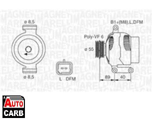 Δυναμό MAGNETI MARELLI 063730026010 για RENAULT KANGOO 1997-, RENAULT MEGANE 1995-2008, RENAULT SCÉNIC 1999-2010