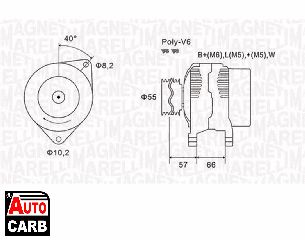 Δυναμό MAGNETI MARELLI 063731036010 για AUDI 80 1991-1996, AUDI CABRIOLET 1991-2000, CITROEN EVASION 1994-2002