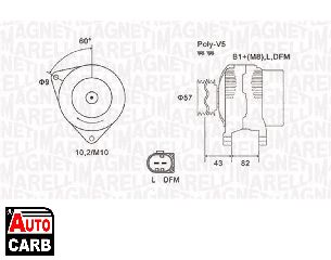 Δυναμό MAGNETI MARELLI 063731759010 για AUDI A4 1994-2005, AUDI A6 1997-2005, AUDI A8 2002-2010