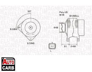 Δυναμό MAGNETI MARELLI 063731881010 για DACIA LOGAN 2004-, DACIA SANDERO 2008-, NISSAN KUBISTAR 2003-