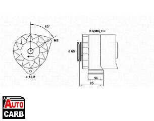 Δυναμό MAGNETI MARELLI 943346003010 για CITROEN AX 1986-1998, CITROEN C15 1984-2006, PEUGEOT 205 1986-2000