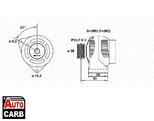 Δυναμό MAGNETI MARELLI 943356965010 για CITROEN BERLINGO 1996-2011, CITROEN SAXO 1996-2004, CITROEN XSARA 1997-2012