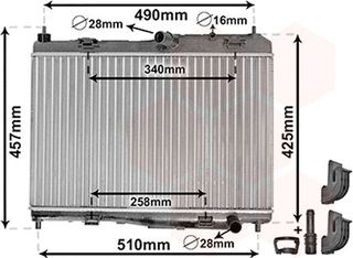 Ψυγείο Νερού FORD B-MAX MPV / ΠΟΛΥΜΟΡΦΙΚΑ / 5dr 2013 - 1.4  ( SPJD,SPJE  ) (90 hp ) Βενζίνη #322006300