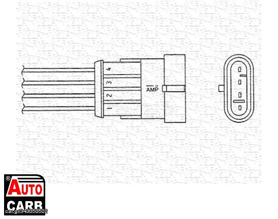 Αισθητήρας Λάμδα MAGNETI MARELLI 460000223010 για FIAT BRAVA 1995-2003, FIAT BRAVO 1995-2001, FIAT MAREA 1996-2007