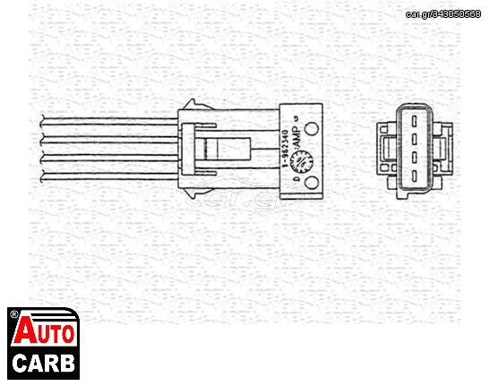 Αισθητήρας Λάμδα MAGNETI MARELLI 460000434010 για CITROEN SAXO 1996-2004, CITROEN XANTIA 1993-2003, PEUGEOT 106 1996-2005