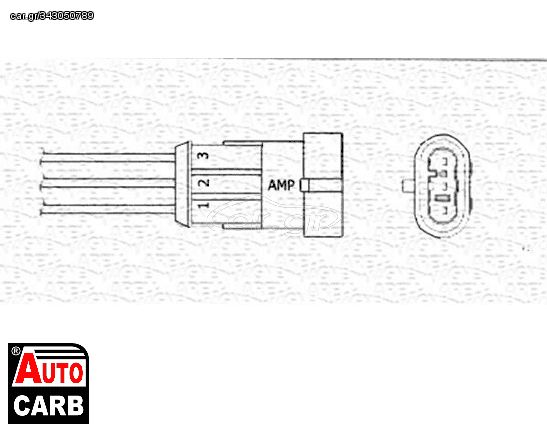 Αισθητήρας Λάμδα MAGNETI MARELLI 460001887010 για ALFA ROMEO GTV 1994-2005, ALFA ROMEO SPIDER 1994-2005, FIAT COUPE 1993-2000