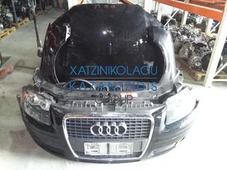 AUDI A3-2005-2008 ΜΟΥΡΗΚΟΜΠΛΕ-ΤΑΜΠΛΟ(ΚΑΠΟ,ΦΤΕΡΑ,ΦΑΝΑΡΙΑ,ΠΡΟΦΥΛΑΚΤΗΡΑΣ,ΜΕΤΩΠΗ,ΨΥΓΕΙΑ,ΑΕΡΟΣΑΚΟΙ,ΤΑΜΠΛΟ,ΖΩΝΕΣ