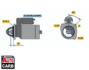 Μίζα BOSCH 0001110110 για BMW 3 1990-2000