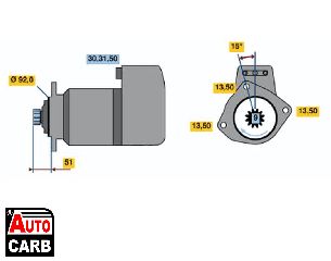 Μίζα BOSCH 0001416078 για MAN E2000 1997-, MAN EL 1993-2001, MAN EM 1987-