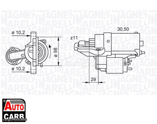 Μίζα MAGNETI MARELLI 063280028010 για FORD C-MAX 2007-2010, FORD FOCUS 2003-2013