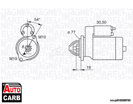 Μίζα MAGNETI MARELLI 063280901010 για HYUNDAI ACCENT 1999-2017, HYUNDAI COUPE 2001-2012, HYUNDAI ELANTRA 2000-2006