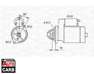 Μίζα MAGNETI MARELLI 063521101380 για AUDI 80 1991-1996, AUDI A4 2000-2009, AUDI A6 1997-2005