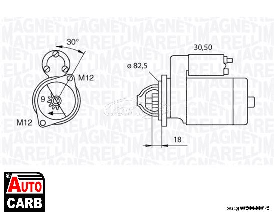 Μίζα MAGNETI MARELLI 063521101380 για AUDI 80 1991-1996, AUDI A4 2000-2009, AUDI A6 1997-2005