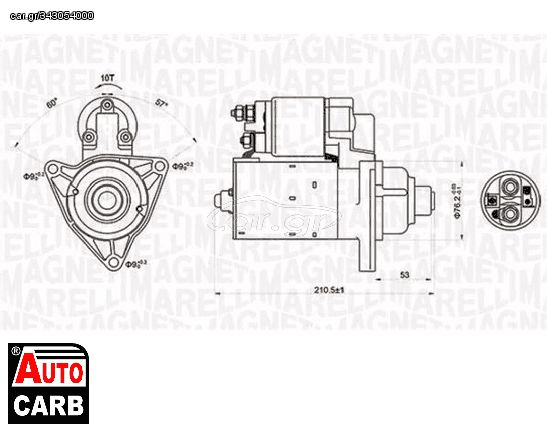 Μίζα MAGNETI MARELLI 063721176010 για VW TRANSPORTER 1990-2004