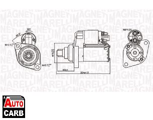 Μίζα MAGNETI MARELLI 063721347010 για AUDI A1 2010-2018, AUDI A3 2003-2015, AUDI Q3 2011-2018