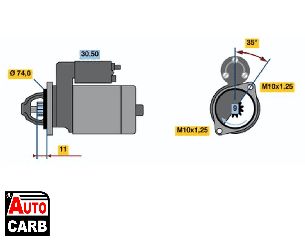 Μίζα BOSCH 0986020761090 για TOYOTA COROLLA 1987-1997